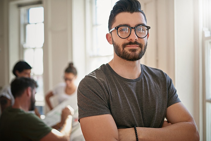 Man with arms folded