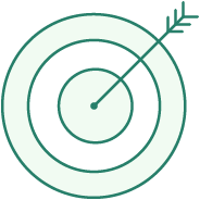 Arrow in bullseye icon