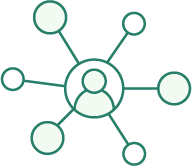 Connected circles icon