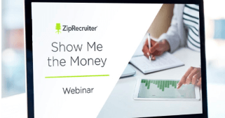 Computer monitor showing text: Show Me the Money
