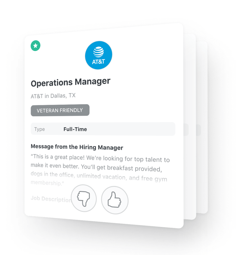 Matched job preferences.