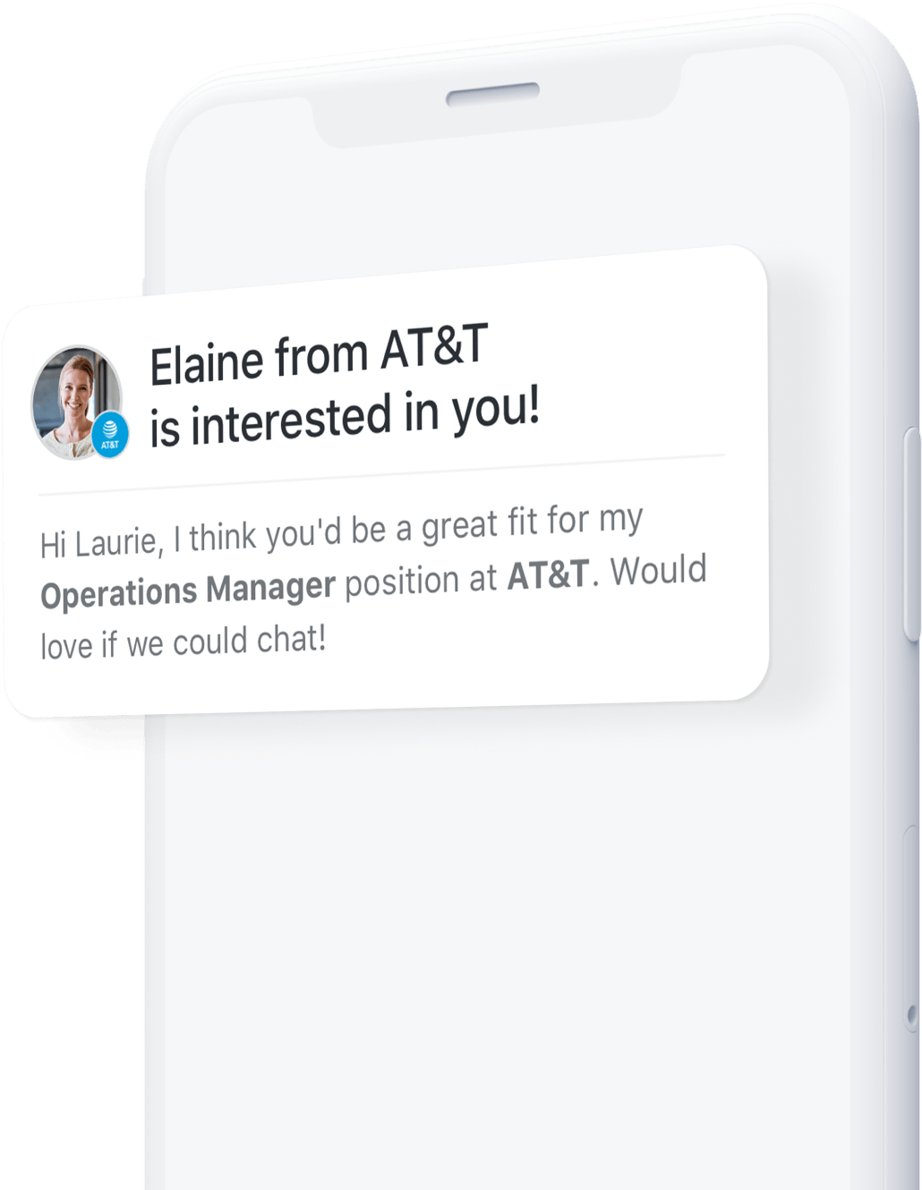 Notification for companies interested in you.