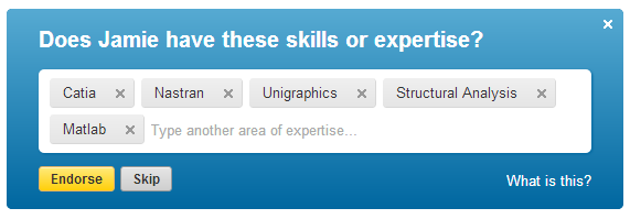LinkedIn Endorsements LinkedIn Endorsements