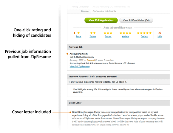 ZipRecruiter New Candidate Emails