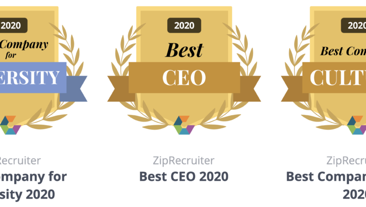 ZipRecruiter Wins Three 2020 Comparably Awards