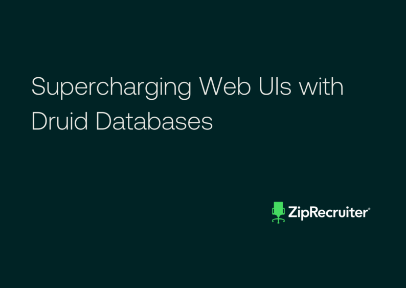 Supercharging Web UIs with Druid Databases