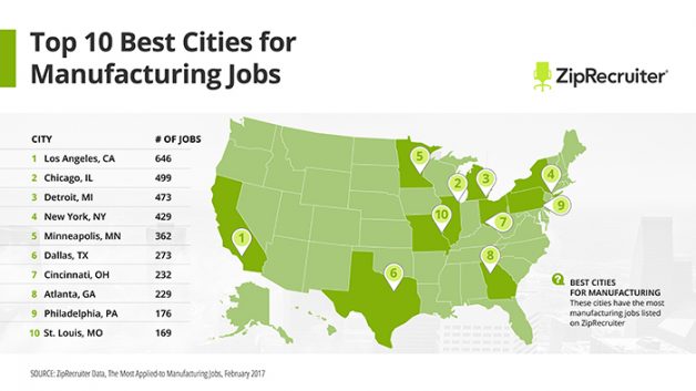 The Return Of Manufacturing Jobs To U S Ziprecruiter The Return Of Manufacturing Jobs To