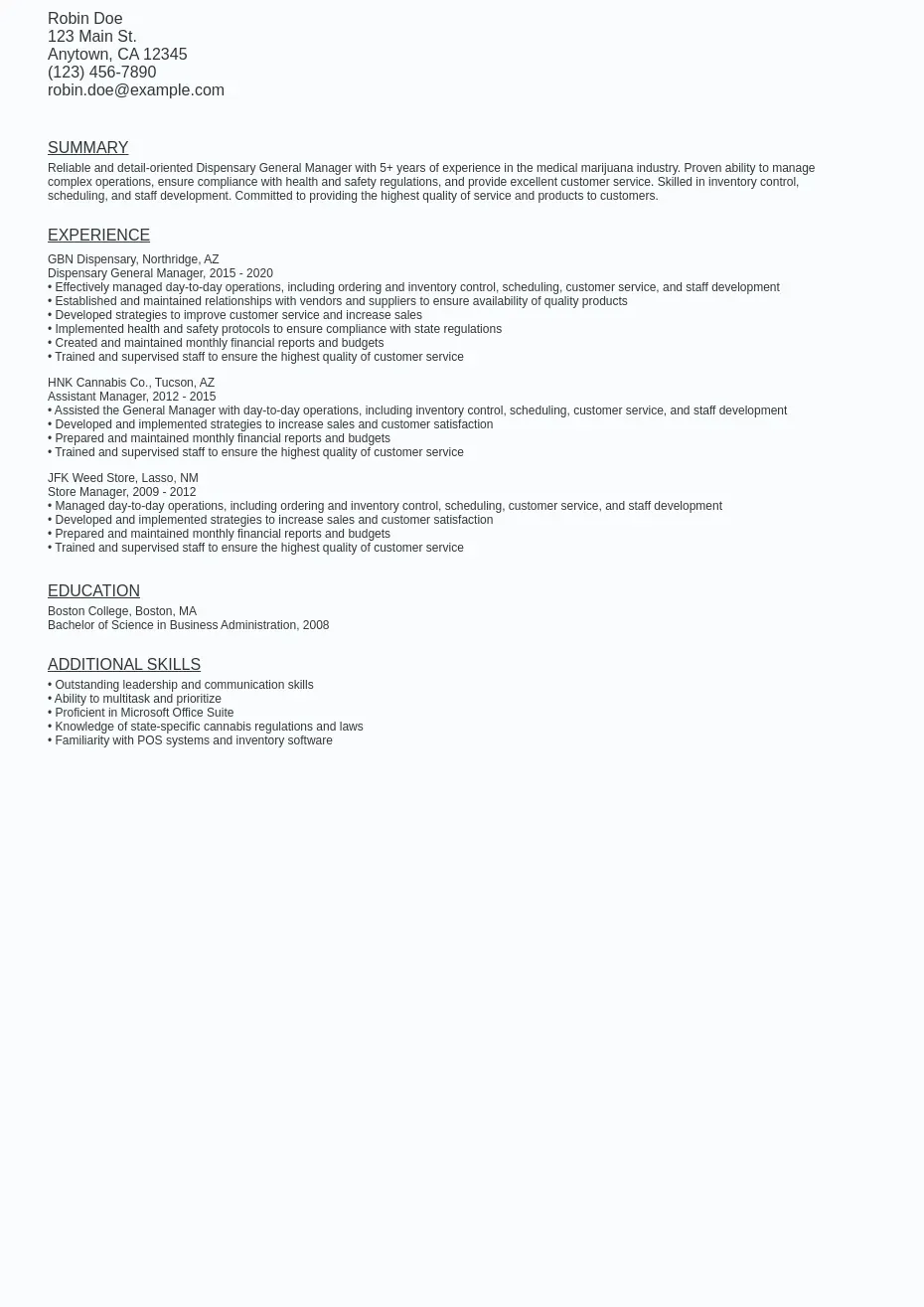 Dispensary General Manager Resume - Dispensary General Manager Resume Sample Template (free).webp=ws930x1315