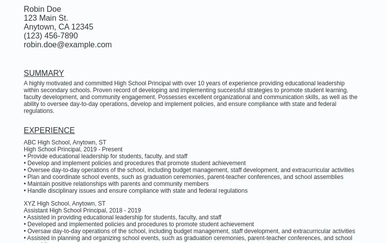 High School Principal Resume Sample - High School Principal Resume Sample Template (free Download).webp=ws930x1315