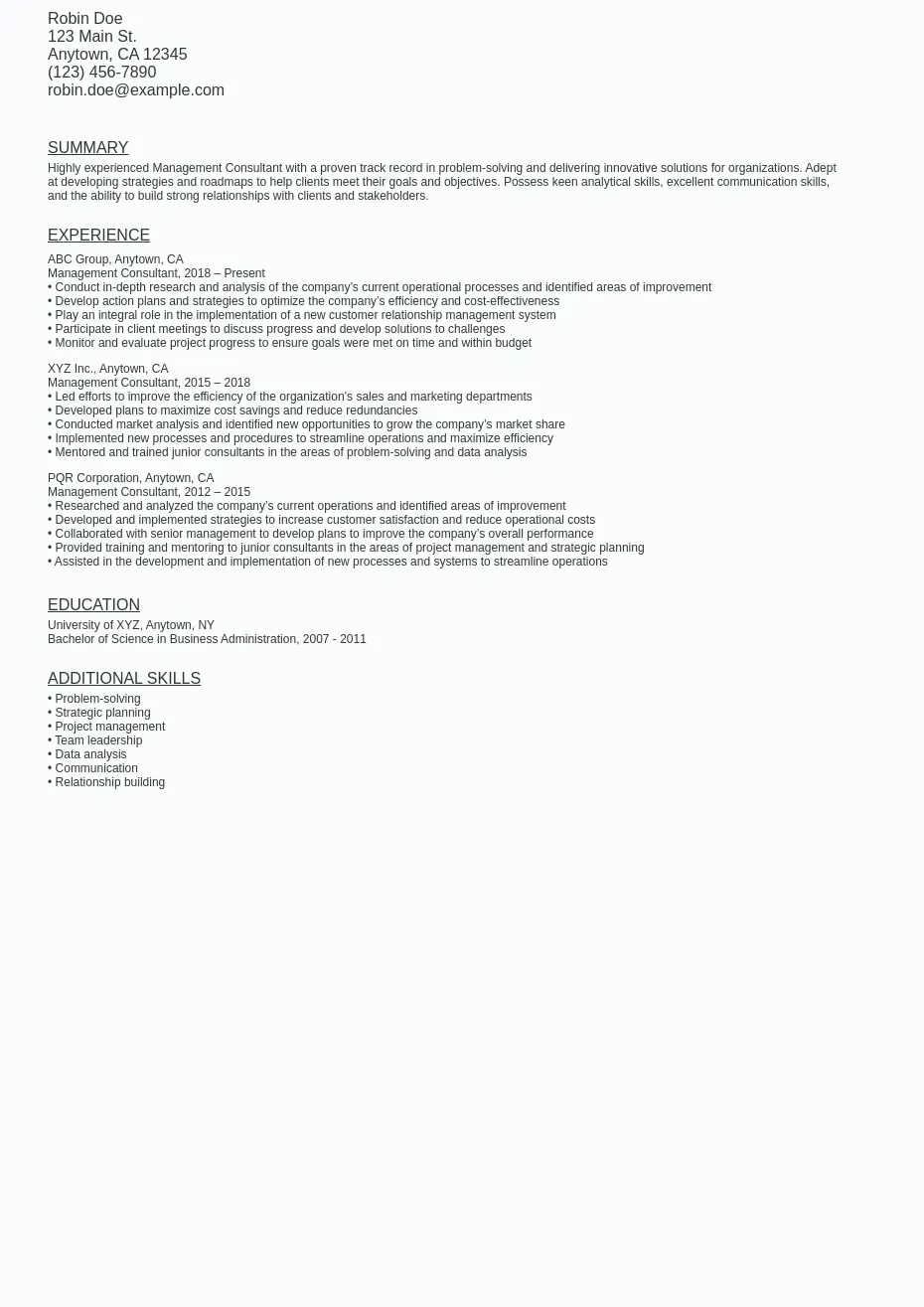 Management Consulting Resume Sample - Management Consulting Resume Sample Template (free Download).webp=ws930x1315