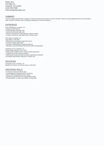 No Experience Criminal Justice Resume Sample Template (Free)
