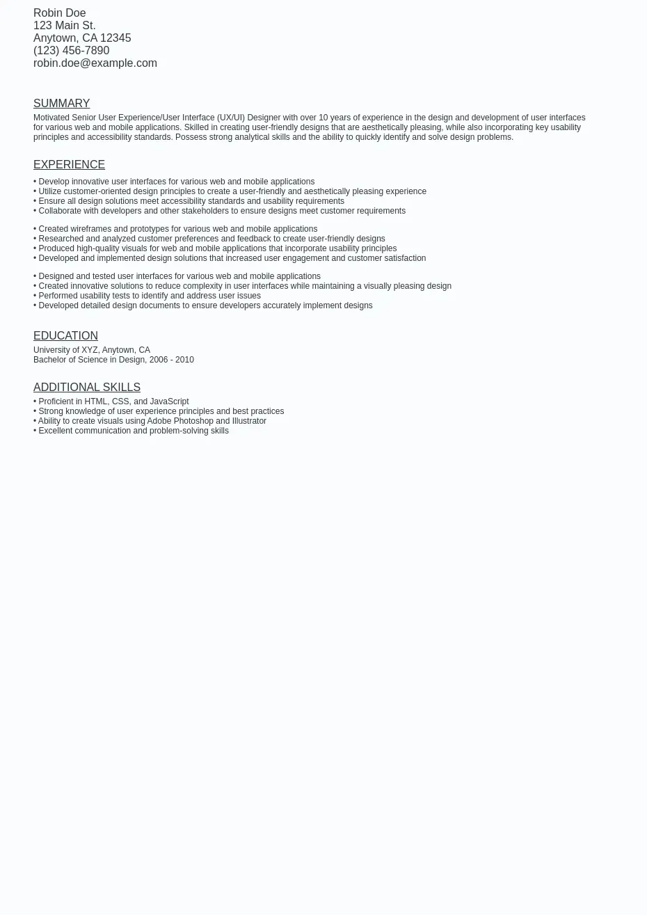Senior UX UI Designer Resume Sample - Senior Ux Ui Designer Resume Sample Template (free Download).webp=ws930x1315