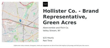 Abercrombie And Fitch Hollister Co Brand Representative Green Acres Job Valley Stream