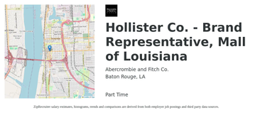 Abercrombie And Fitch Hollister Co Brand Representative Mall Of Louisiana Job Baton Rouge