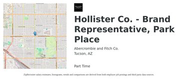 Abercrombie And Fitch Hollister Co Brand Representative Park Place Job Tucson