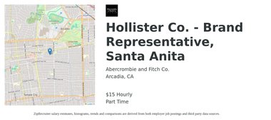 Abercrombie And Fitch Hollister Co Brand Representative Santa Anita Job Arcadia