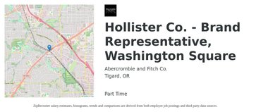 Abercrombie And Fitch Hollister Co Brand Representative Washington Square Job Tigard