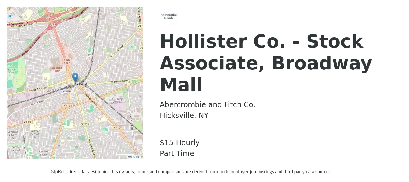 Abercrombie And Fitch Hollister Co Stock Associate Broadway Mall Job ...