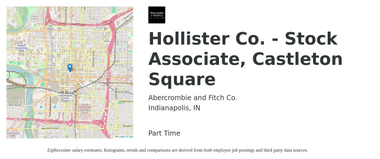 Abercrombie And Fitch Hollister Co Stock Associate Castleton Square Job Indianapolis