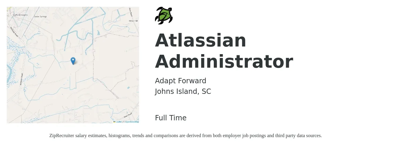Adapt Forward job posting for a Atlassian Administrator in Johns Island, SC with a salary of $24 to $51 Hourly with a map of Johns Island location.