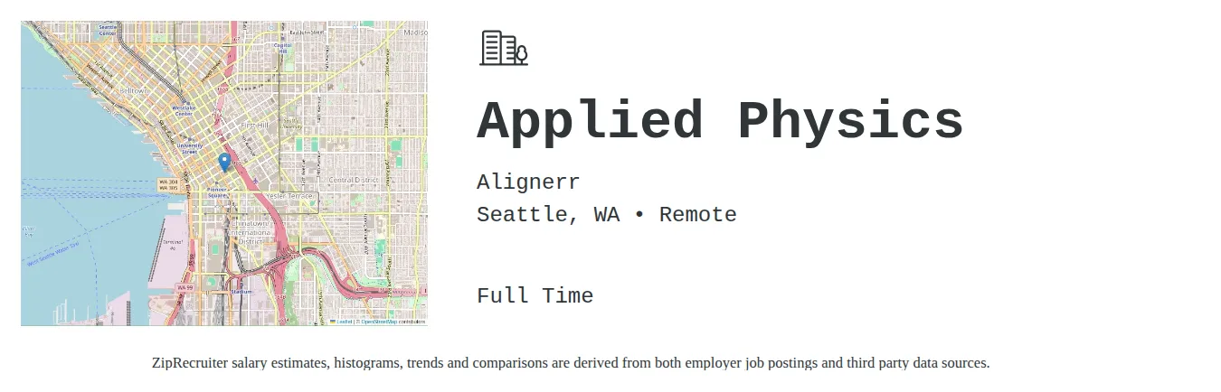 Alignerr job posting for a Applied Physics in Denver, CO with a salary of $60,700 to $115,300 Annually with a map of Denver location.