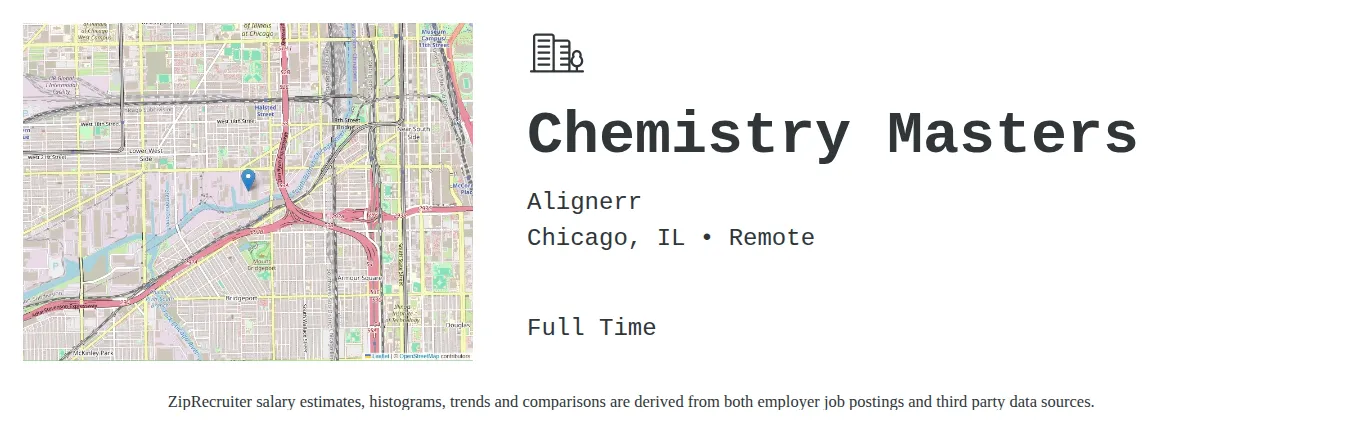 Alignerr job posting for a Chemistry Masters in New-York, NY with a salary of $62,000 to $91,100 Annually with a map of New-York location.