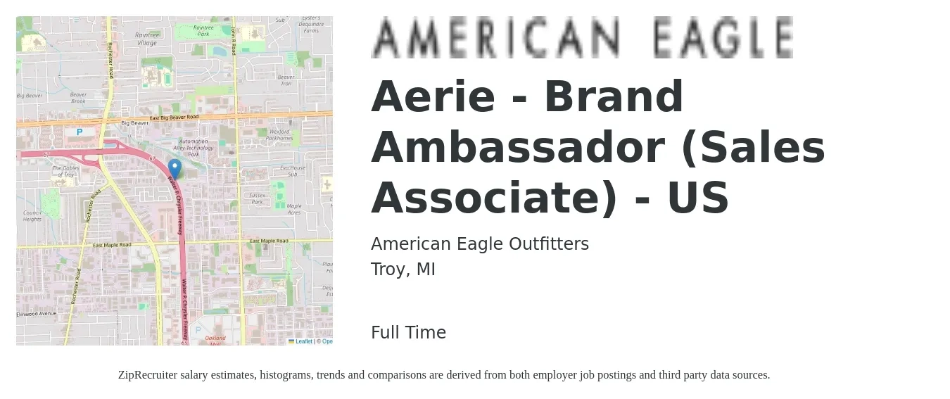 Aerie Brand Ambassador Us Job in Troy, MI at American Eagle