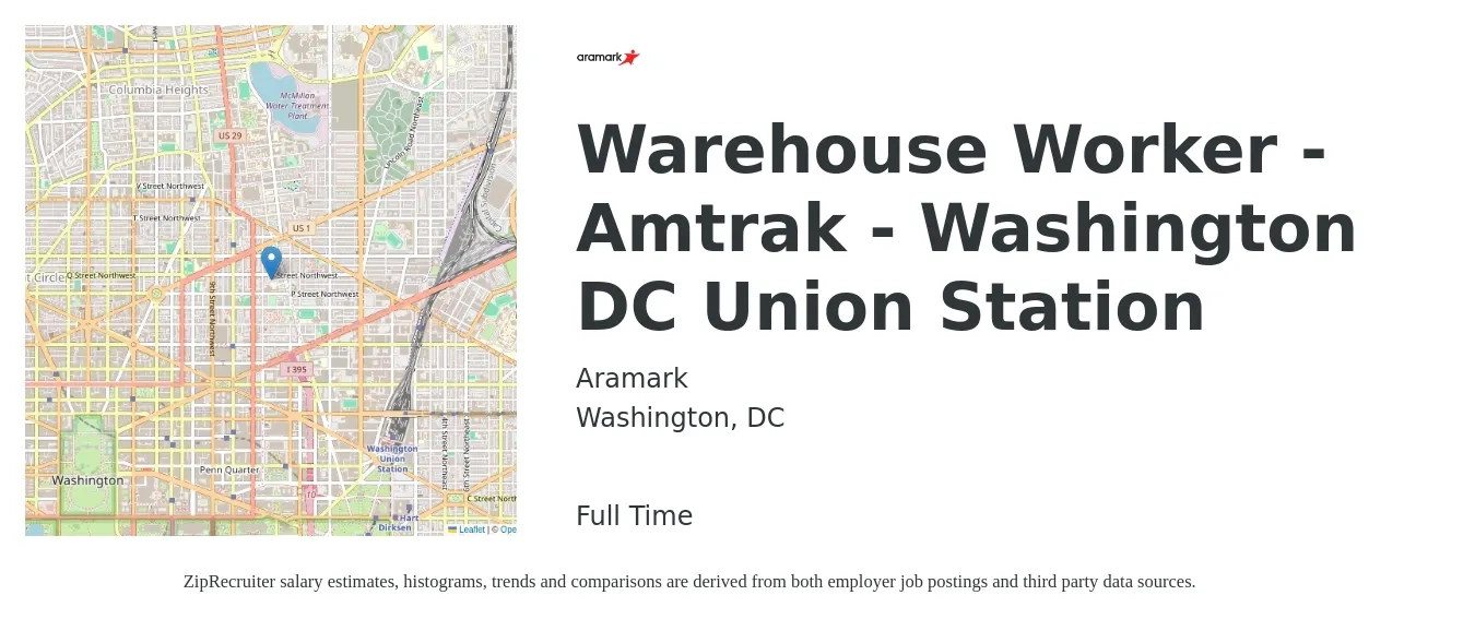 Aramark Warehouse Worker Amtrak Washington Dc Union Station Job Washington