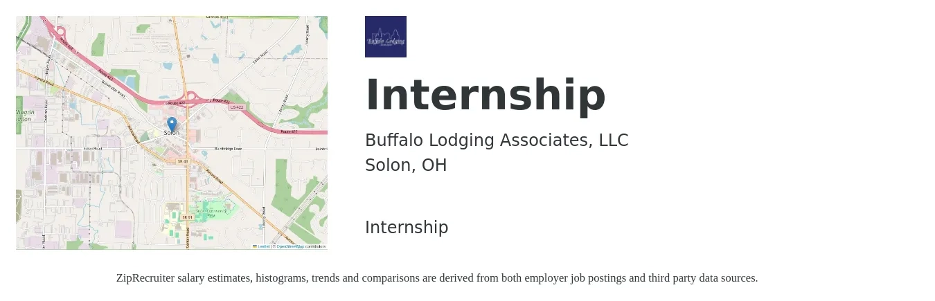 Buffalo Lodging Associates, LLC job posting for a Internship in Solon, OH with a salary of $16 to $20 Hourly with a map of Solon location.