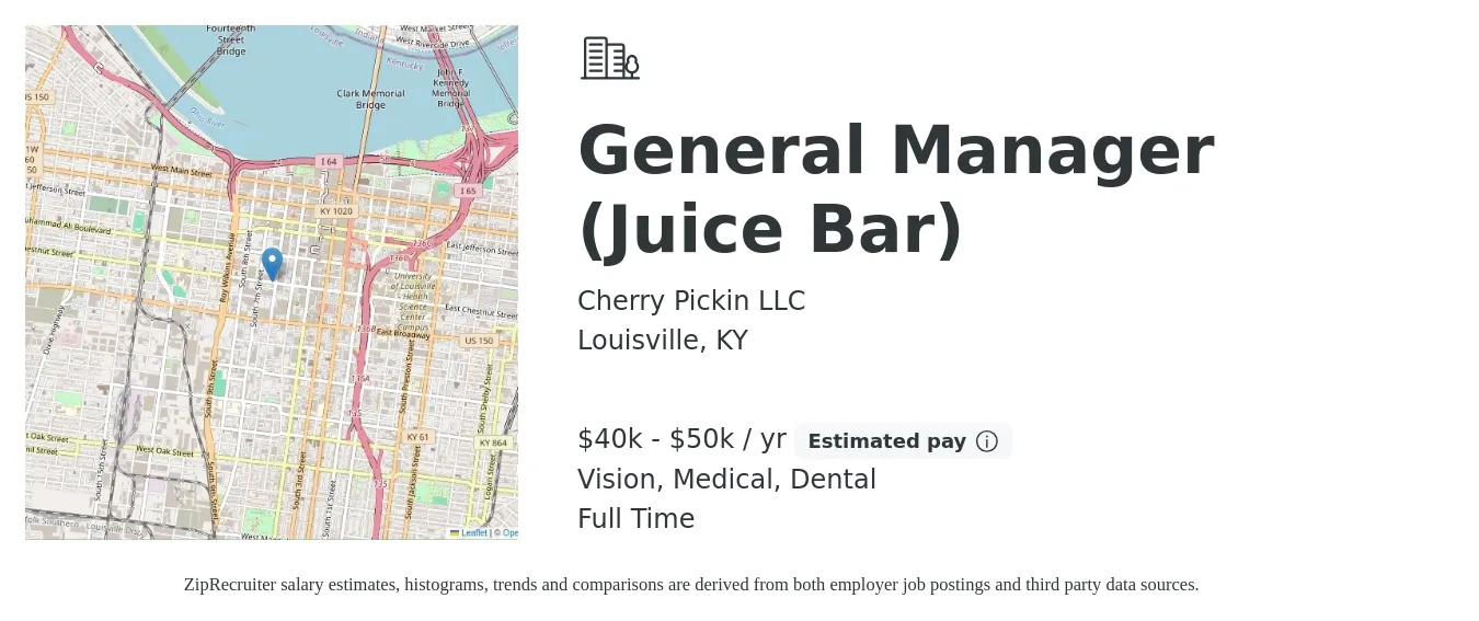 General Manager Job in Louisville, KY at Cherry Pickin