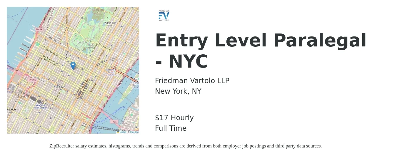 Friedman Vartolo Entry Level Paralegal Nyc Job New York