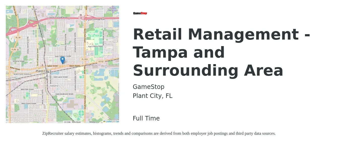 Gamestop Retail Management Tampa And Surrounding Area Job Plant City