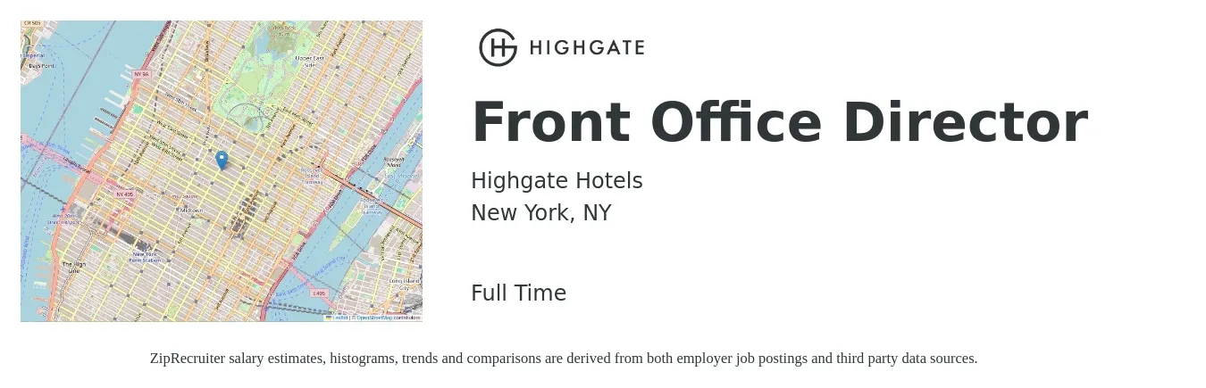Front Office Director Job in New York, NY at Highgate Hotels