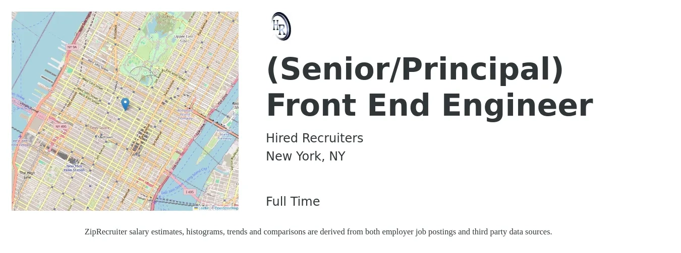Front End Engineer Job in New York, TX at Hired Recruiters