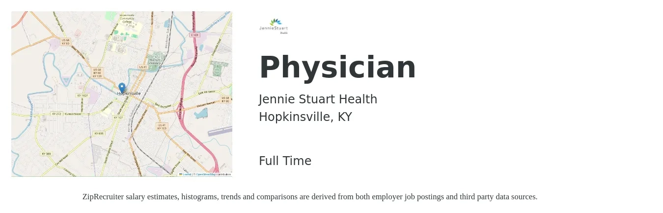 Physician Job in Hopkinsville, KY at Jennie Stuart Health