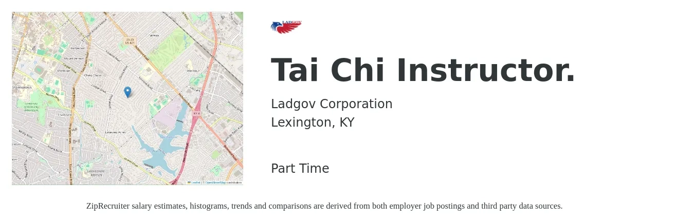 Ladgov Corporation job posting for a Tai Chi Instructor. in Lexington, KY with a salary of $20 to $25 Hourly with a map of Lexington location.