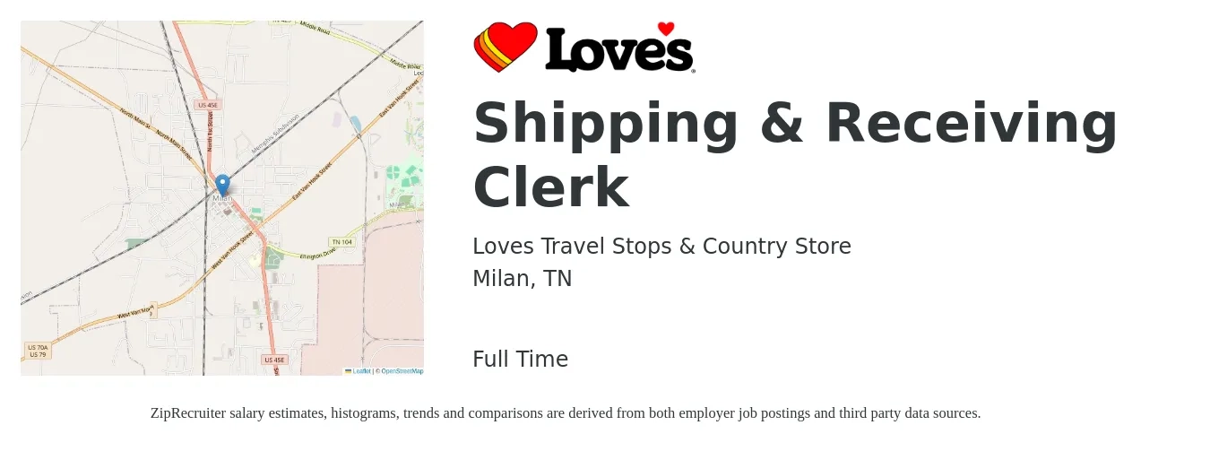 Loves Travel Stops & Country Store Shipping Receiving Clerk Job Milan