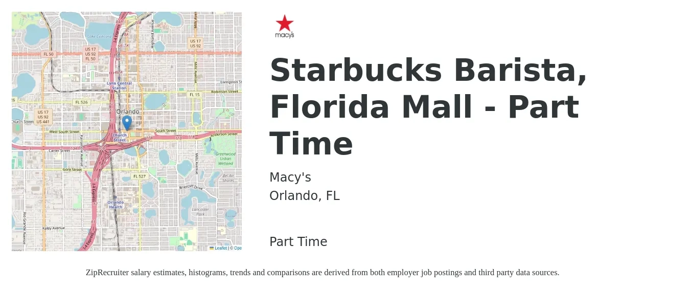 Starbucks Barista Florida Mall Job in Orlando, FL at Macy's