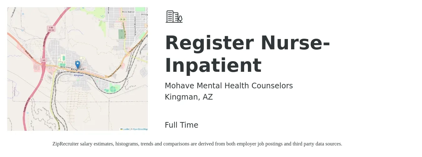 Mohave Mental Health Counselors Register Nurse Inpatient Job Kingman