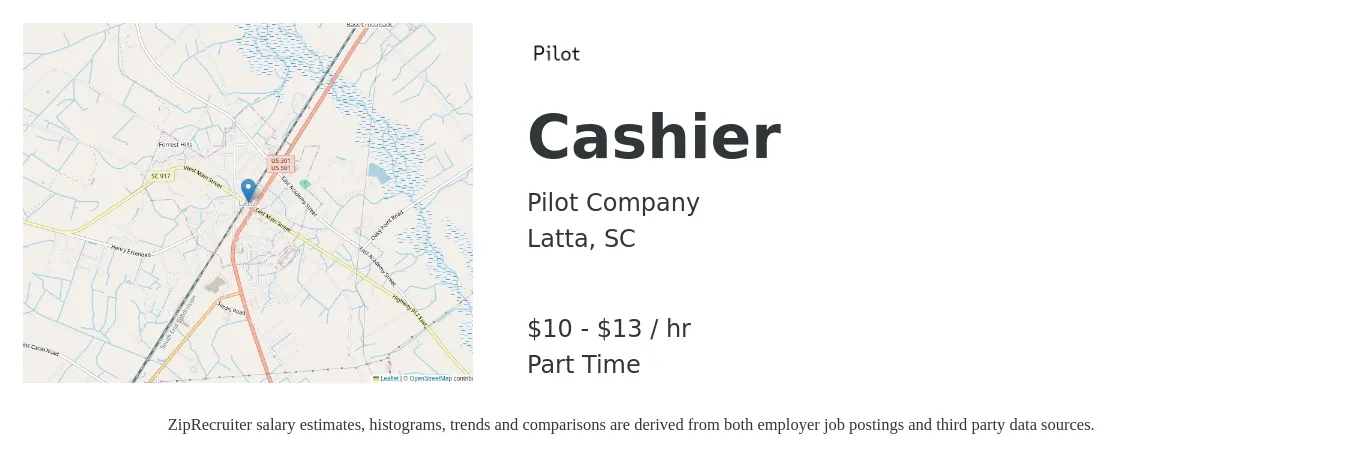 Cashier Job in Latta, SC at Pilot (Hiring Now)