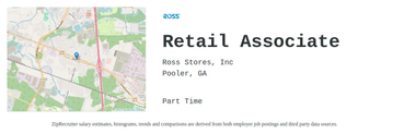 Retail Associate Job in Pooler GA at Ross Stores Hiring