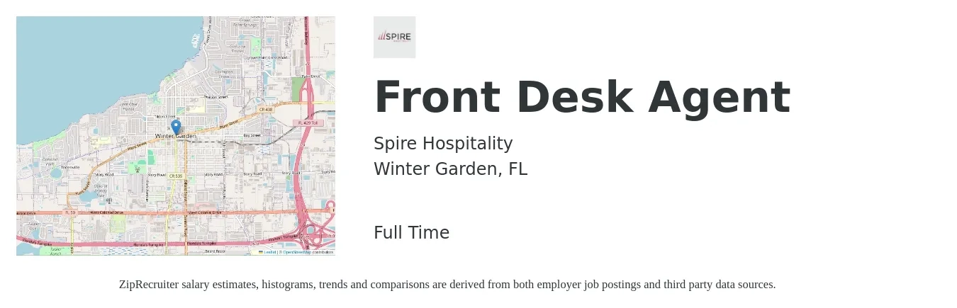 Spire Hospitality Front Desk Agent Job in Winter Garden, FL