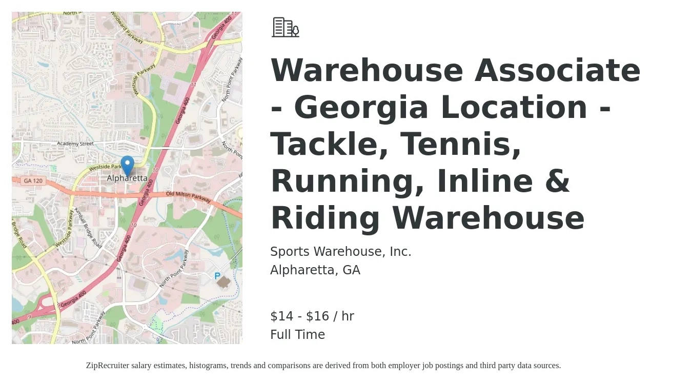 Sports Warehouse Warehouse Associate Georgia Location Tackle Tennis Running  Inline Riding Warehouse Job Alpharetta