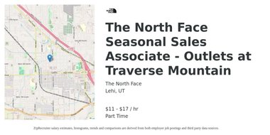 North Face The North Face Seasonal Sales Associate Outlets At Traverse Mountain Job Lehi