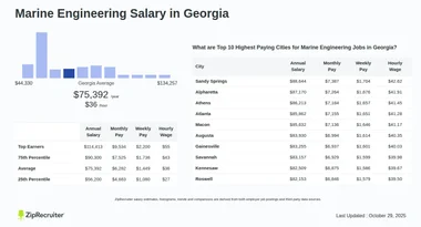 Marine Engineering Salary in Georgia: Hourly Rate (Jan 2025)
