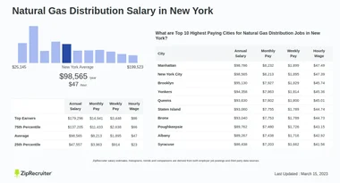 Salary: Natural Gas Distribution in New York (Jan, 2025)